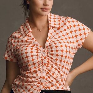 NWT Anthropologie Maeve Ruched Blouse